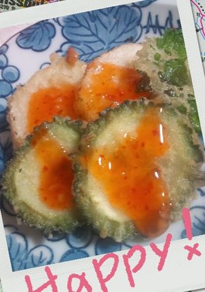 簡単！ゴーヤの天ぷら&長芋の天ぷら-レシピのメイン写真