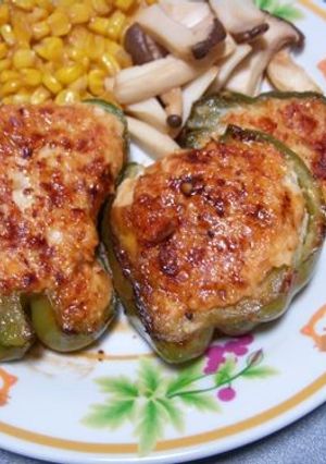 ピーマンの肉詰め＊とり挽き肉で-レシピのメイン写真