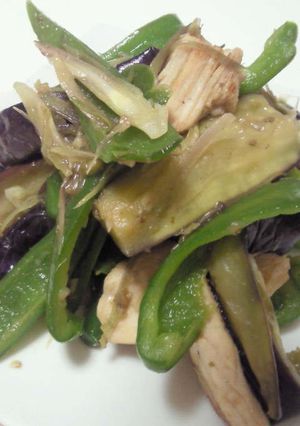 夏野菜と鶏肉のゆずこしょう炒め-レシピのメイン写真