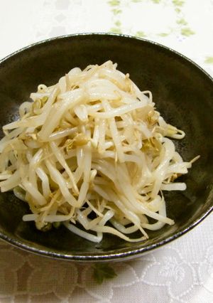 レンジで簡単！もやしのウスターソース和え-レシピのメイン写真