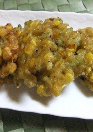 ゴーヤとコーンのカレーかきあげ-レシピのメイン写真