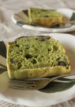 ヘルシー☆抹茶と黒豆のお豆腐ケーキ-レシピのメイン写真