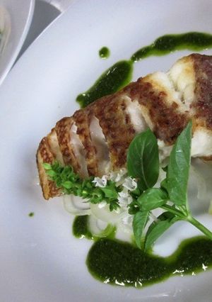 鯛のソテー　バジルソース添え♪-レシピのメイン写真