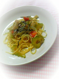 ゴーヤの和風パスタ-レシピのメイン写真