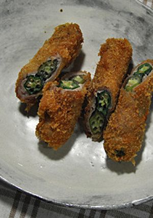 オクラ肉巻きパン粉揚げ-レシピのメイン写真