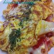 トマトとチーズのオムレツ簡単♪朝