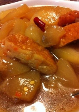 プルプル♪夕顔とイカ天のピリ辛煮-レシピのメイン写真