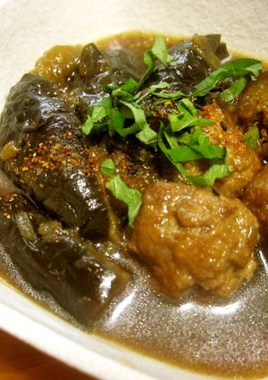 トロトロ～♪豚肉団子と茄子のしょうが煮-レシピのメイン写真