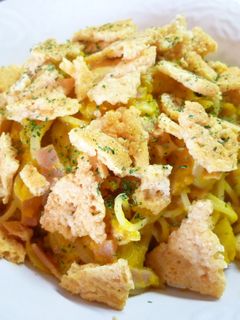 チーズカリカリ☆かぼちゃクリームパスタ♪-レシピのメイン写真