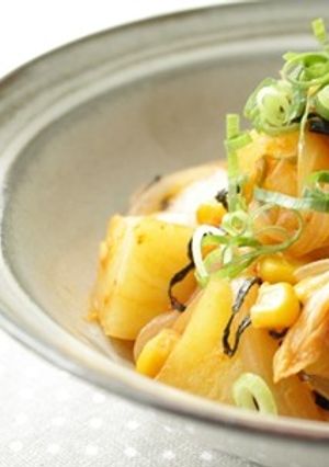 じゃがいもの海苔味噌キムチ炒め-レシピのメイン写真