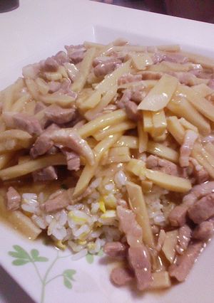 簡単！豚肉と筍のあんかけチャーハン-レシピのメイン写真