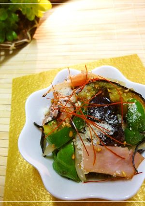 ロースハムと野菜の和風炒め　チーズ風味-レシピのメイン写真