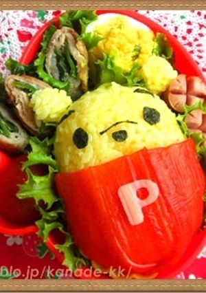 【キャラ弁】コロコロプーさんのお弁当-レシピのメイン写真