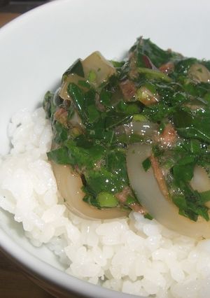 サラサラっと頂く！イカ刺しモロヘイヤ丼☆-レシピのメイン写真