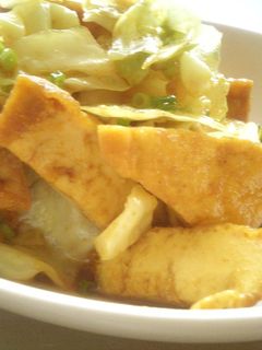 厚揚げとキャベツのカレー炒め-レシピのメイン写真