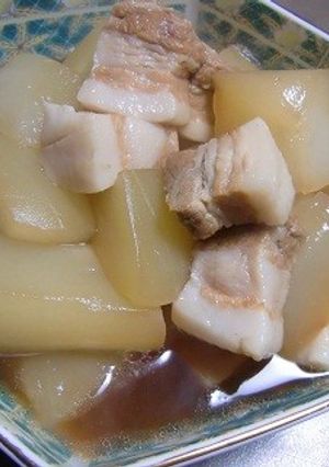 アメリカンポークとゆうがおの澄んだ梅酒煮-レシピのメイン写真