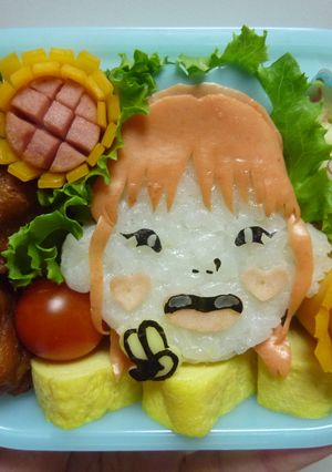 キャラ弁　似顔絵弁当 娘編-レシピのメイン写真