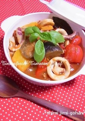 いかと夏野菜の南欧風煮込み-レシピのメイン写真