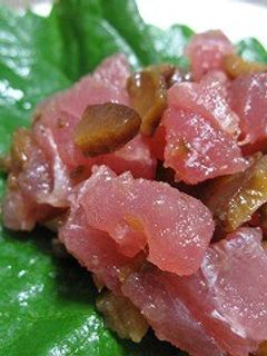 しょうゆ豆がポイント!マグロのユッケ風-レシピのメイン写真