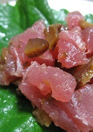 しょうゆ豆がポイント！マグロのユッケ風-レシピのメイン写真