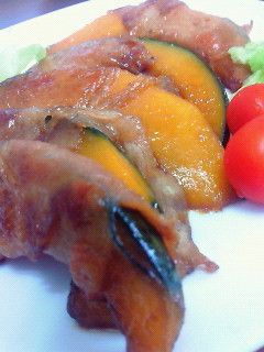 ボリュームUPメニュー★かぼちゃで肉巻-レシピのメイン写真