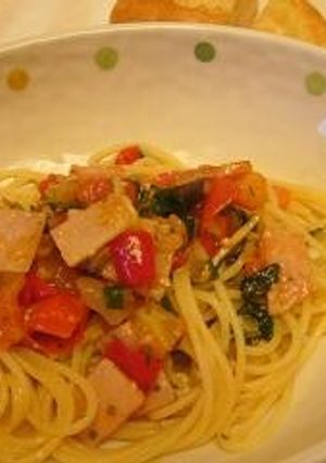 ハムと夏野菜のパスタ-レシピのメイン写真