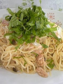 ヘルシー簡単☆大葉とツナの醤油冷製パスタ-レシピのメイン写真