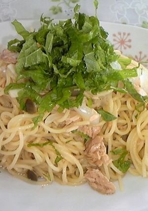 ヘルシー簡単☆大葉とツナの醤油冷製パスタ-レシピのメイン写真