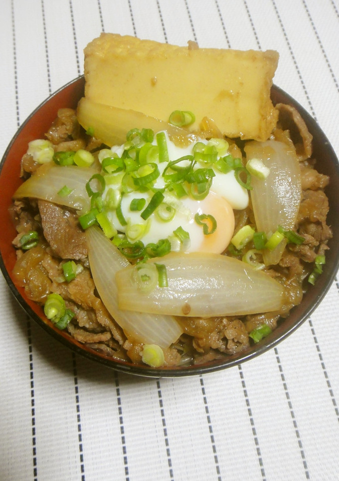 群馬発男のねぎだく吉野家風牛丼温泉卵のせ-レシピのメイン写真