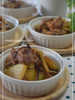 冬瓜と豚ばら肉の塩昆布炒め-レシピのメイン写真