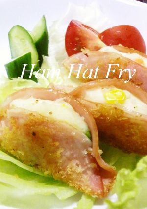 ハムHATフライ (ポテサラ in )-レシピのメイン写真