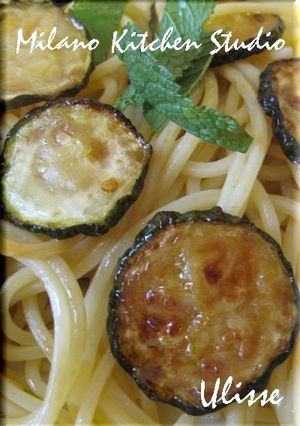 焼きズッキーニとミントのシンプルパスタ-レシピのメイン写真