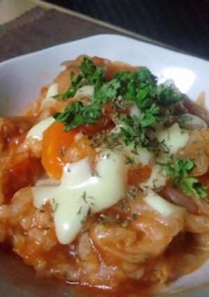 炊飯器 トマト缶 DE リゾット？お粥？-レシピのメイン写真
