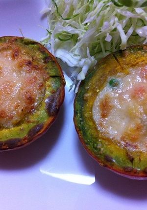 ぼっちゃんかぼちゃdeかぼちゃグラタン-レシピのメイン写真