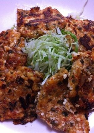 キムチ豆腐カリカリハンバーグ-レシピのメイン写真