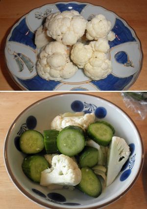 カリフラワーと胡瓜の和辛子甘酢漬け-レシピのメイン写真