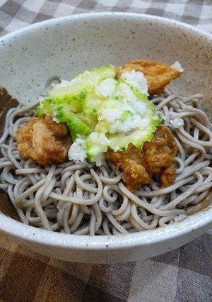 夏バテ防止☆残り物でゴーヤおろし蕎麦-レシピのメイン写真