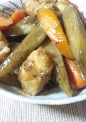 鶏肉とごぼうの炒め煮-レシピのメイン写真