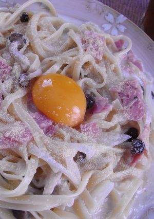 豆乳と山芋で♪冷製カルボナーラ-レシピのメイン写真