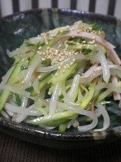 ハムともやしときゅうりのさっぱり和え-レシピのメイン写真