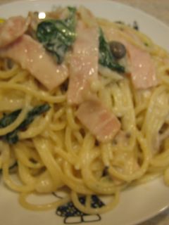 ロースハムで☆とろとろクリームパスタ-レシピのメイン写真