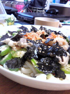 激早♪5分で豚キムチ冷うどん-レシピのメイン写真