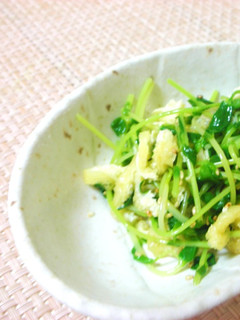 【ルクエ】豆苗と油揚げのナムル-レシピのメイン写真