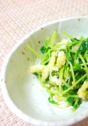 【ルクエ】豆苗と油揚げのナムル-レシピのメイン写真