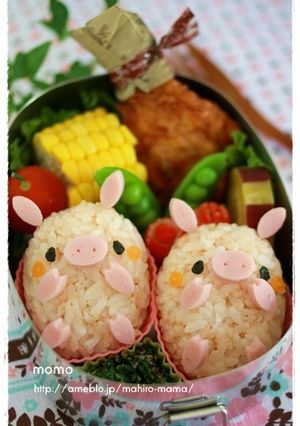 キャラ弁☆コロンとブタちゃん♪-レシピのメイン写真