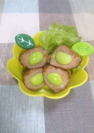 ミートボール⑦＋枝豆＊お弁当に＊-レシピのメイン写真