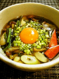✿キレイなお月見♬山菜蕎麦✿-レシピのメイン写真