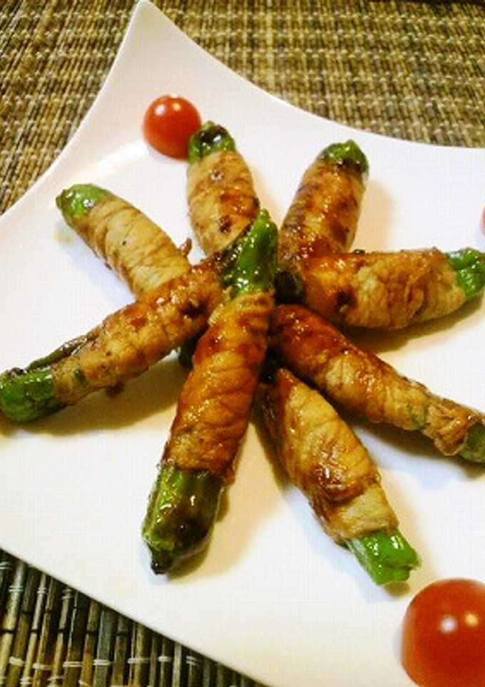 ✿油を使わない♬しし唐の豚肉巻き✿-レシピのメイン写真