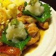 わさびおろしで照り焼きチキン