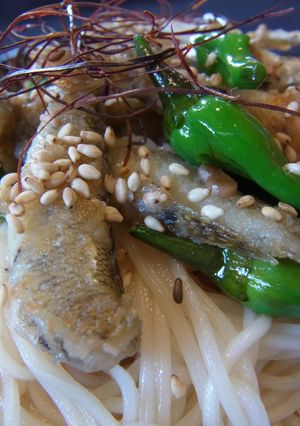 素麺のハゼとシシトウのせ～-レシピのメイン写真
